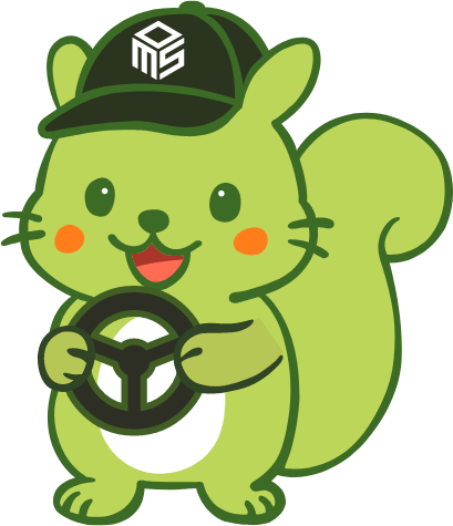 ハンドルを持つころがるくん